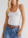 Rori Leather Belt in Cognac