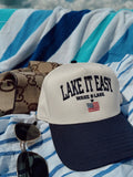 Lake It Easy Trucker Hat in Navy Vintage