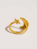 Eugenie Star & Moon Two Tone Ring