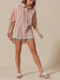 Down The Line Top in Pink Combo