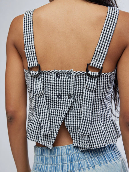 Sunfaded Top in Black & White Combo