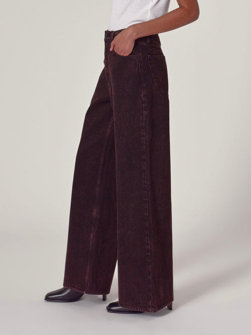 Relaxed Sailor Long Pant in Chocolate Denim