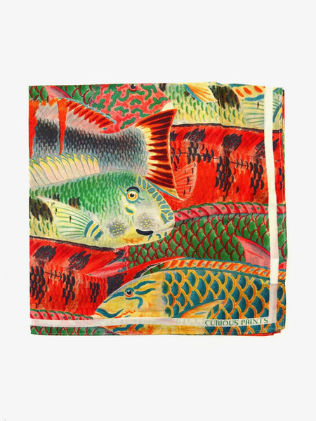 Tropical Fish Silk Bandana
