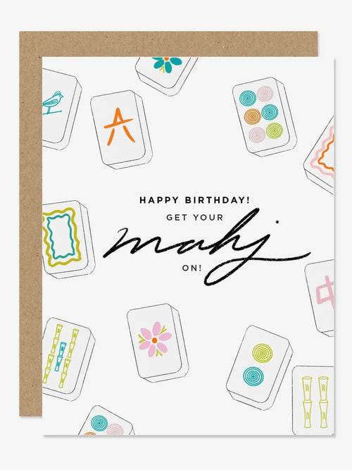 Mahjong Birthday Card