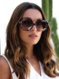 Stella Octagonal Sunglasses in Grey Tortoise