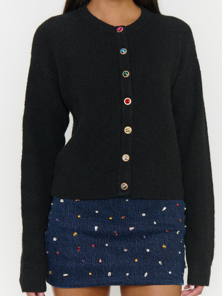 Maggie Cardigan in Noir Knit