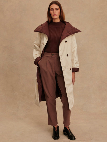 Coco Stripe Cardi in Brown