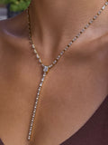 Cieline CZ Lariat Necklace