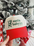 Santa Babyyy Trucker Hat in Red