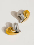 Atrial Two Tone Heart Studs