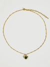 Girona Petite Heart Necklace in Green