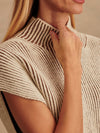 Lauren Plated Knit Tank in Cocoa Dust