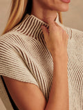 Lauren Plated Knit Tank in Cocoa Dust