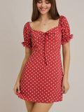 Pretty In Polka Dots Dress in Red