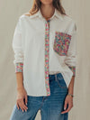 Pocket Full of Posies Top in White