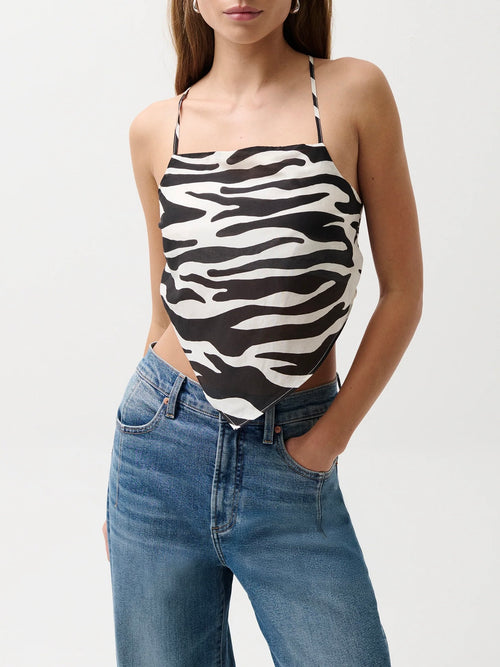 Sinclaire Scarf Top in Zebra