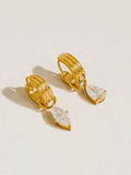 Saffron Mismatch CZ Earrings