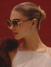 Uptown Sunnies in Brushed Gold & Maple Honey