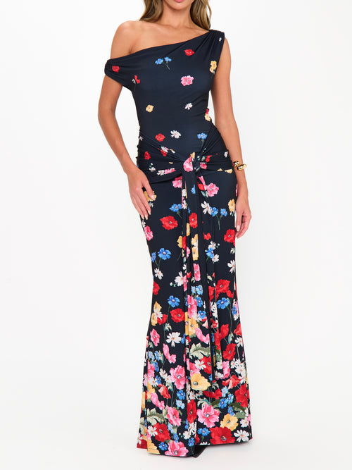 Winona Wrap Maxi Dress in Falling Floral