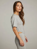 Bayside Corset Tee in Heather Grey