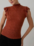 Falling for Frills Top in Rust