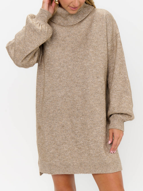 Chester Sweater Dress in Oatmeal Knit