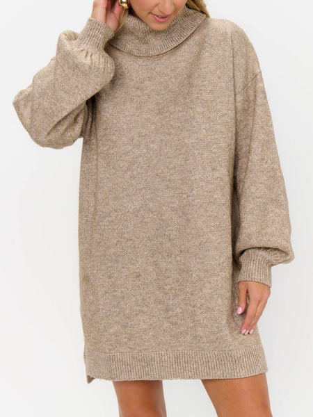 Chester Sweater Dress in Oatmeal Knit