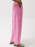 Theo Poplin Pant in Azalea