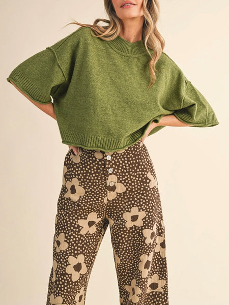 MOCKtauk Sweater in Olive