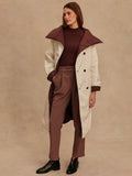 Annalise Reversible Wrap Coat in Deep Mahogany