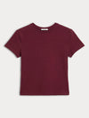 The Baby Tee in Berry Noir