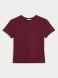 The Baby Tee in Berry Noir