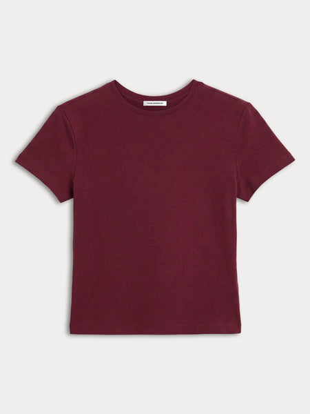 The Baby Tee in Berry Noir