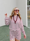 Get Your Game On Set in Burgundy & White