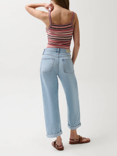 Donny Rolled Hem Boyfriend Jean in Old Blues