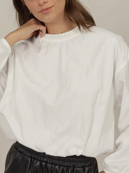 Luxe Lightweight Top in White