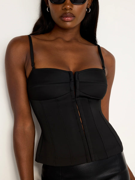 Scuba Corset Top in Black