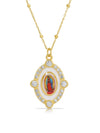 Guadalupe Enamel Necklace in White