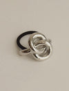 Eternal Loop Hair Cuff in Silver