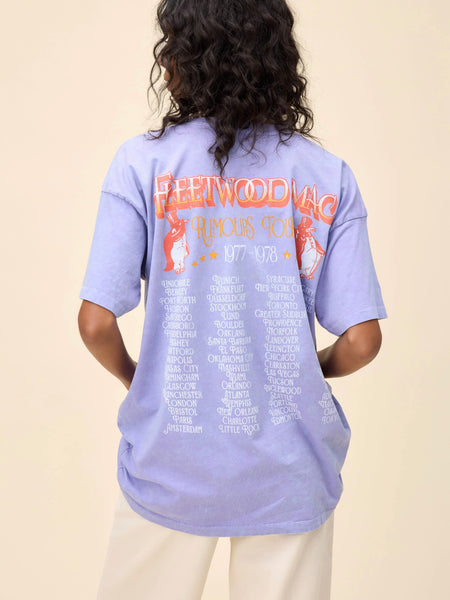 Fleetwood Mac Rumours Tour Merch Tee in Purple Mist Acid