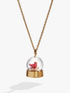 Snow Globe Cardinal Pendant Necklace