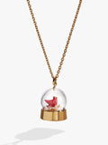 Snow Globe Cardinal Pendant Necklace