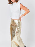 Foil My Plans Skirt in Gold