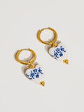 Yun Ceramic Floral Heart Earring