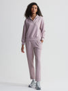 Hawley Half Zip Sweat in Mauve Marl