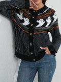 Mostly Ghostly Cardi in Black