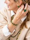 Hope Stretch Bracelet in Kelly Green Glass