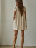 Flare For The Dramatics Tunic in Cream