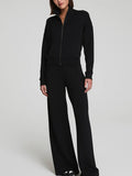 AirEssentials Wide Leg Track Pant in Very Black