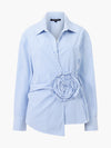 Cambria Stripe Corsa Shirt in Blue & White